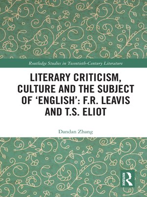 cover image of Literary Criticism, Culture and the Subject of 'English'